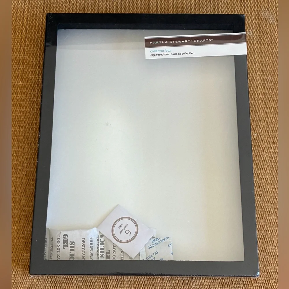 Martha Stewart Crafts Black Collector Shadow Box 8.75x11.25 Specimen Pins NIP
